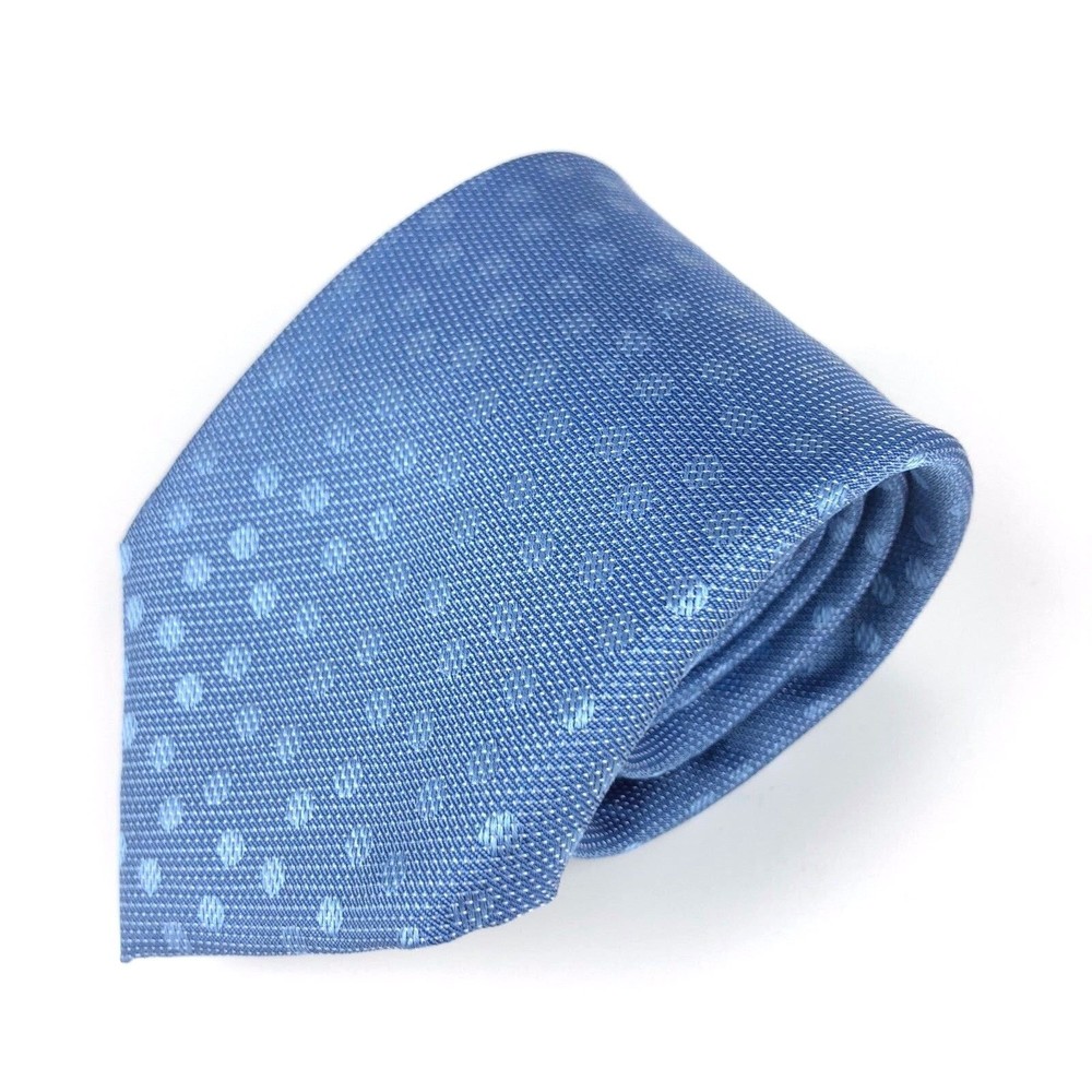 Vince Camuto Tie Men's Silk Blue Polka Dot Classic Elegant Dressy Necktie 3 x 57